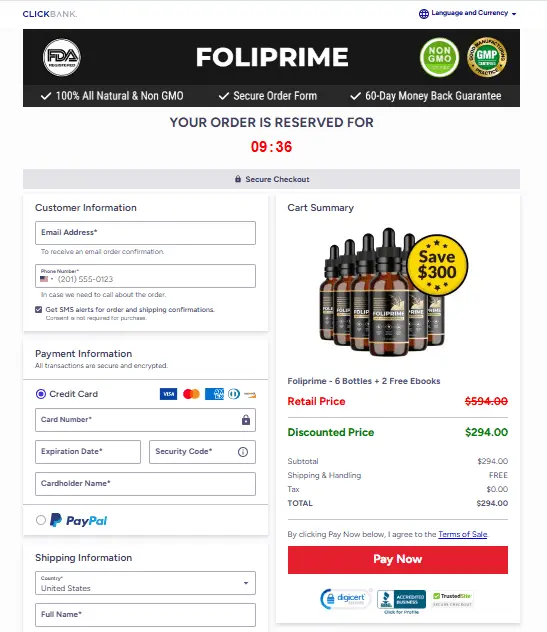 Foliprime order